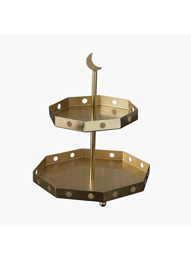 Home Box 2-Tier Gold Cake Stand for Entertaining - Image 5